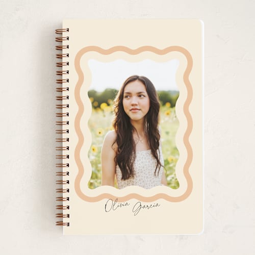 This is a seashell journals with standard by Robert and Stella called wavy printing on premium cover stock in notebook