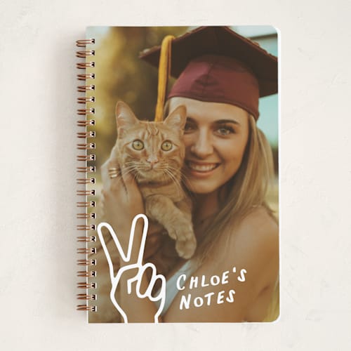 This is a sugar journals with standard by Ekko Studio called peace out printing on premium cover stock in notebook