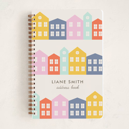 This is a marigold journals with standard by Amber Barkley called little houses printing on premium cover stock in notebook