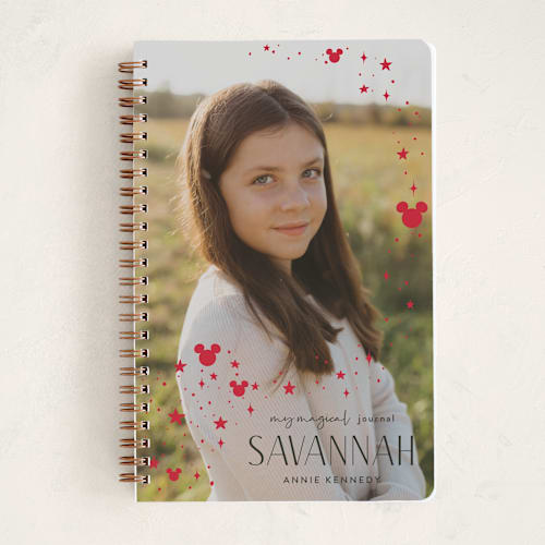 This is a cardinal journals with standard by Danie Romrell called disney's mickey magic printing on premium cover stock in notebook