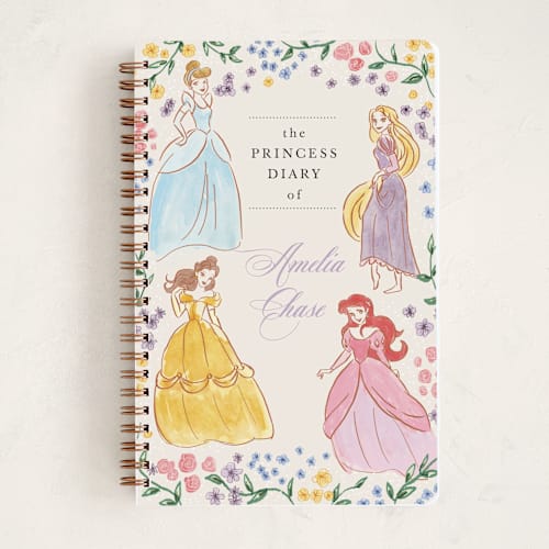 This is a buttercream journals with standard by Cass Loh called disney princess garden party printing on premium cover stock in notebook