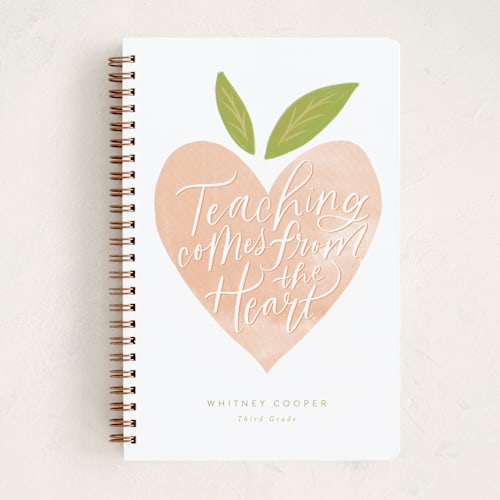 This is a tangerine journals with standard by Jackie Crawford called from the heart printing on premium cover stock in notebook