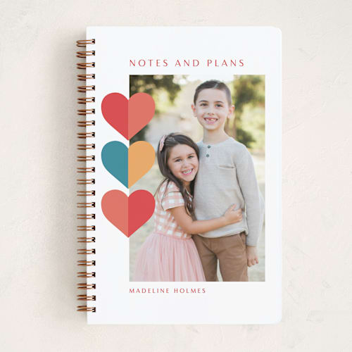 This is a mango journals with standard by Leah Ragain called hearts trio printing on premium cover stock in notebook