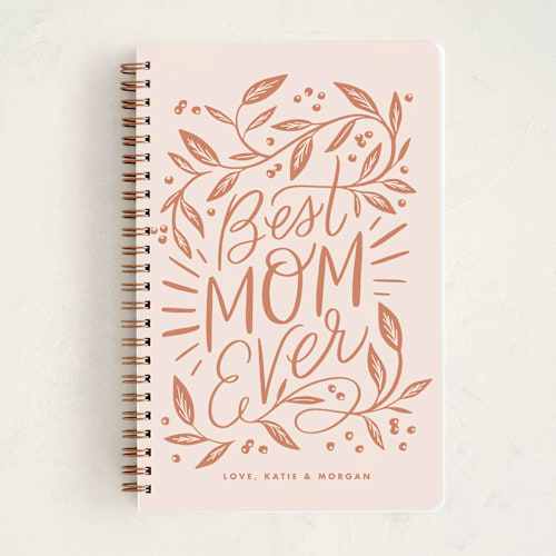 This is a terracotta journals with standard by Alethea and Ruth called to the best mom ever printing on premium cover stock in notebook