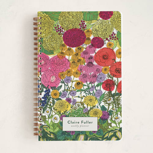 This is a garden green journals with standard by Janie Allen called flour hour printing on premium cover stock in notebook