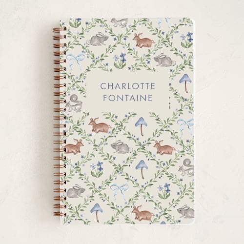 This is a blueberry journals with standard by Sarah Knight called trellis printing on premium cover stock in notebook