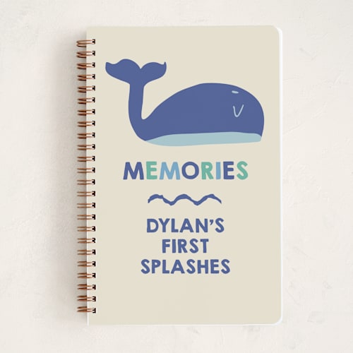 This is a sea journals with standard by Harriet Richter called whale hello printing on premium cover stock in notebook