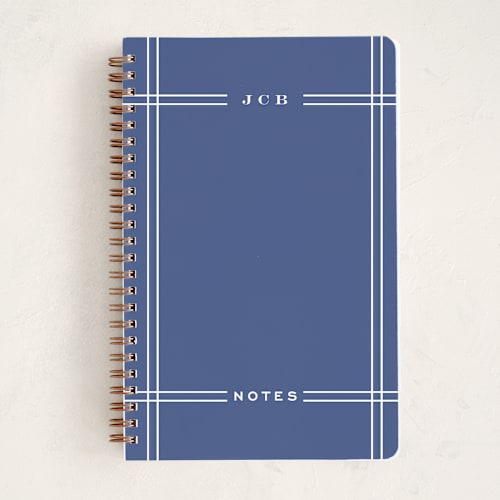 This is a classic blue journals with standard by Yuliya Evseeva called modern lines printing on premium cover stock in notebook