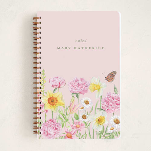 This is a petal journals with standard by Bayberry Kate called spring garden printing on premium cover stock in notebook