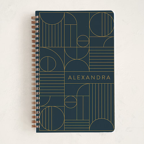 This is a midnight journals with standard by Iveta Angelova called bauhaus slate printing on premium cover stock in notebook