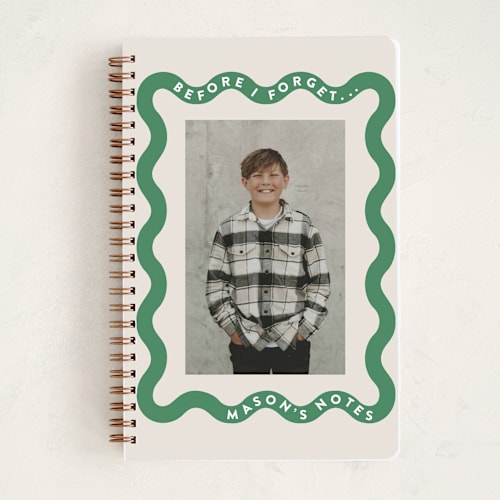 This is a grass journals with standard by Lori Wemple called ricrac printing on premium cover stock in notebook