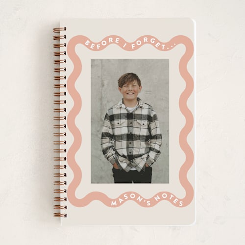 This is a apricot journals with standard by Lori Wemple called ricrac printing on premium cover stock in notebook
