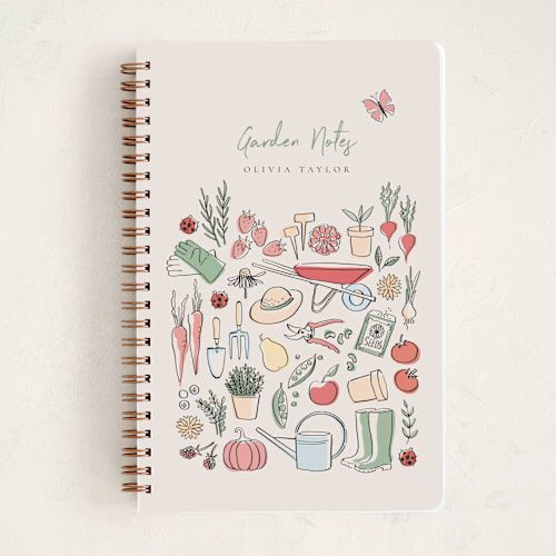 This is a sand journals with standard by frau brandt called garden love printing on premium cover stock in notebook