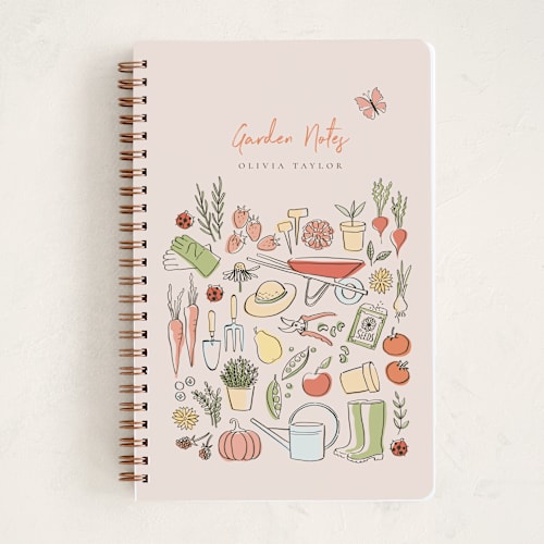 This is a pumpkin journals with standard by frau brandt called garden love printing on premium cover stock in notebook