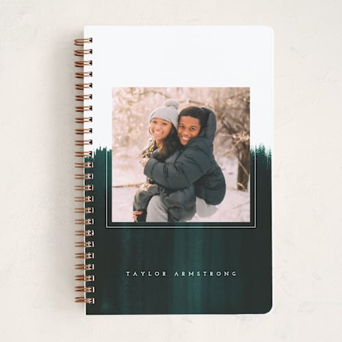 This is a malachite journals with standard by Kate Ahn called high contrast printing on premium cover stock in notebook