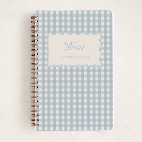 This is a pond journals with standard by Brianne Larsen called scalloped gingham printing on premium cover stock in notebook
