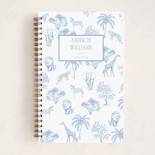This is a lagoon journals with standard by Jenna Holcomb called safari toile printing on premium cover stock in notebook
