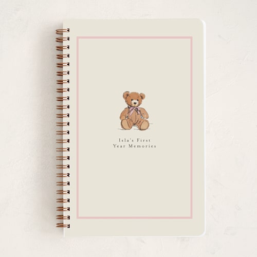 This is a petal journals with standard by Becky Nimoy called antique teddy bear printing on premium cover stock in notebook