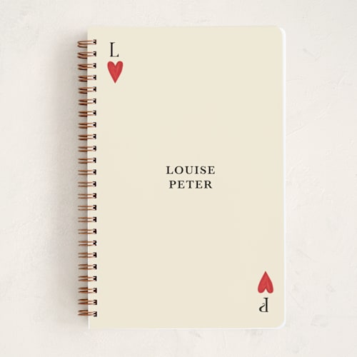 This is a champagne journals with standard by Helena Vitto called red hearts printing on premium cover stock in notebook