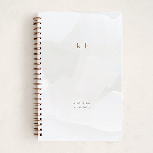 This is a carrara journals with standard by Jennifer Postorino called initials printing on premium cover stock in notebook