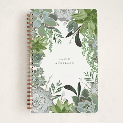 This is a powder journals with standard by Susan Moyal called wild succulents printing on premium cover stock in notebook