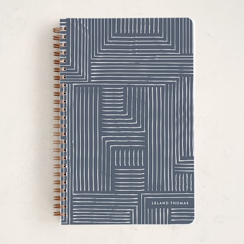 This is a navy journals with standard by Anelle Mostert called pattern play printing on premium cover stock in notebook