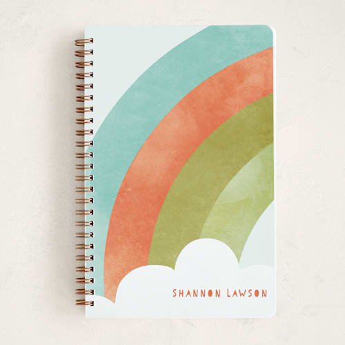 This is a clementine journals with standard by Lori Wemple called bright rainbow printing on premium cover stock in notebook