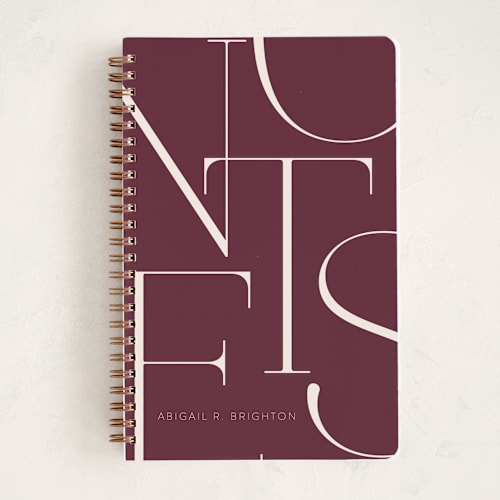 This is a merlot journals with standard by Iveta Angelova called elegant notes printing on premium cover stock in notebook