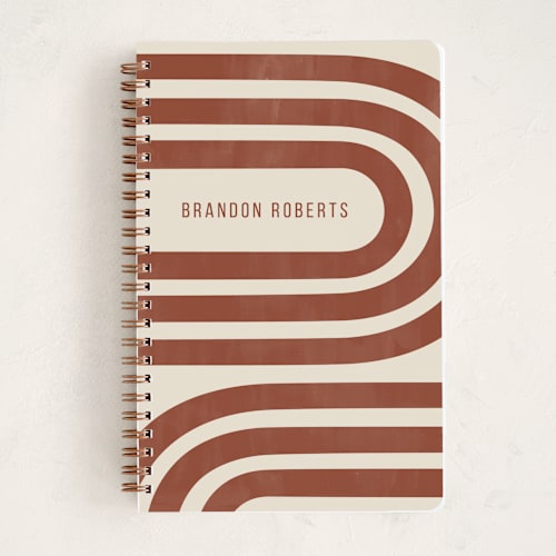 This is a maroon journals with standard by Iveta Angelova called winding printing on premium cover stock in notebook