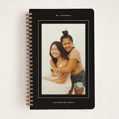 This is a tuxedo journals with standard by Kristel called framed journal printing on premium cover stock in notebook