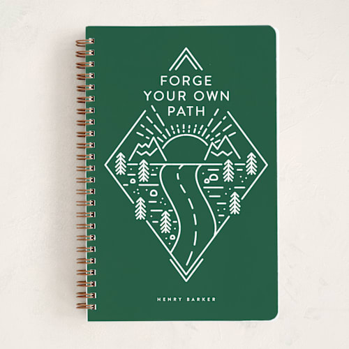 This is a forest journals with standard by Jen Banks called forge printing on premium cover stock in notebook