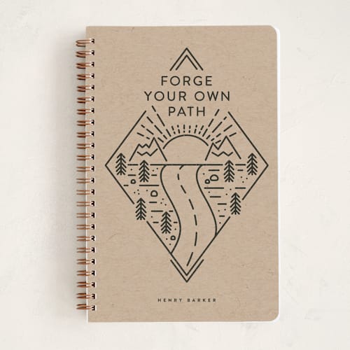 This is a kraft journals with standard by Jen Banks called forge printing on premium cover stock in notebook