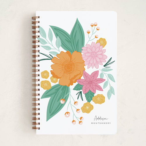 This is a bright journals with standard by Megan Cash called bloomed printing on premium cover stock in notebook