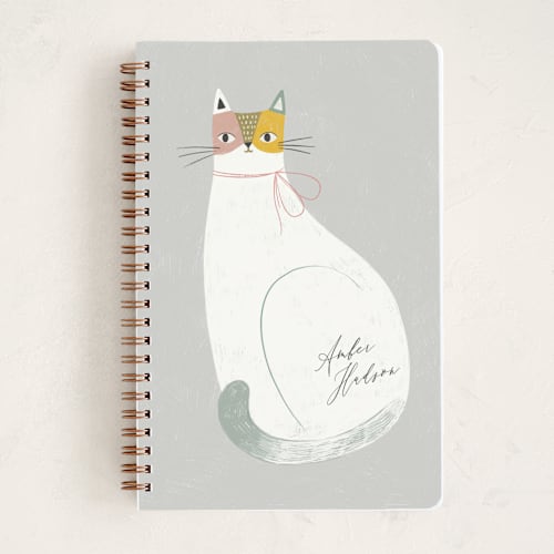 This is a puddle journals with standard by Monika Drachal called feline notes printing on premium cover stock in notebook