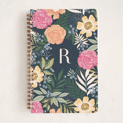 This is a chrysanthemum journals with standard by Alethea and Ruth called floral spread printing on premium cover stock in notebook