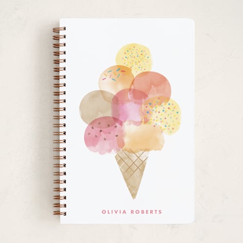 This is a sunset journals with standard by Shirley Lin Schneider called sweet desserts printing on premium cover stock in notebook