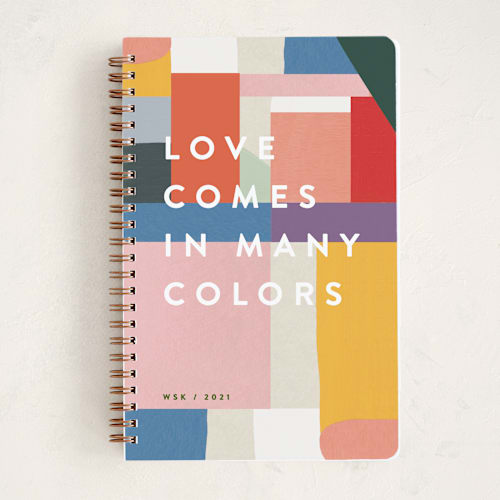 This is a blush journals with standard by Meg Gleason called many colors printing on premium cover stock in notebook