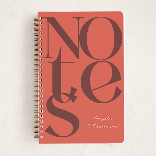 This is a strawberry journals with standard by Morgan Kendall called modern type printing on premium cover stock in notebook