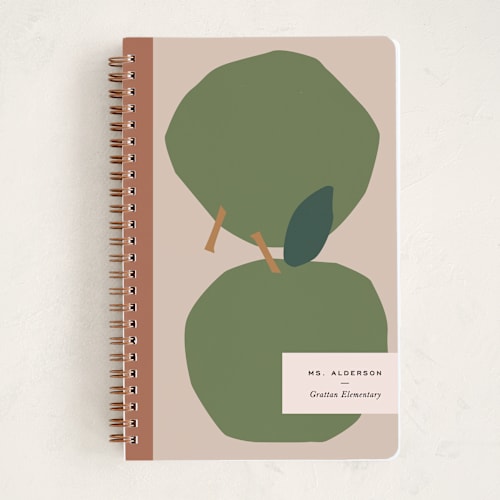 This is a grass journals with standard by Annie Clark called pomme printing on premium cover stock in notebook