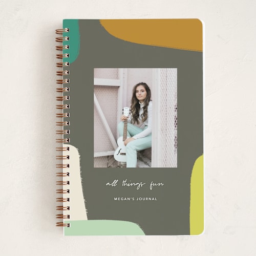 This is a ash journals with standard by Yaling Hou Suzuki called hey you printing on premium cover stock in notebook