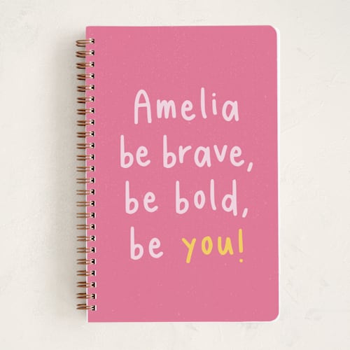 This is a bubblegum journals with standard by Maria Alou called be you printing on premium cover stock in notebook