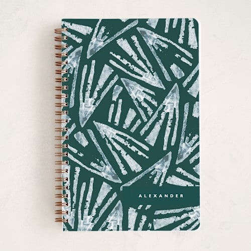 This is a teal journals with standard by frau brandt called stamped printing on premium cover stock in notebook