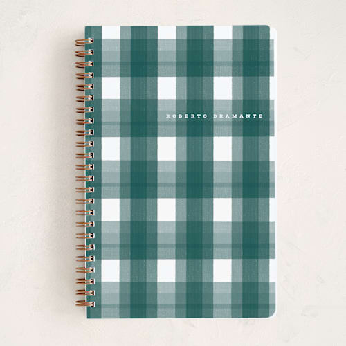 This is a serpent journals with standard by Corinne Malesic called plaid paper printing on premium cover stock in notebook