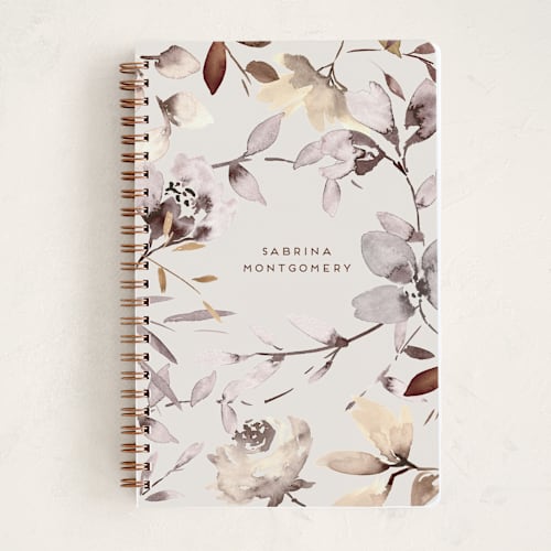 This is a dry flowers journals with standard by Petra Kern called free falling printing on premium cover stock in notebook