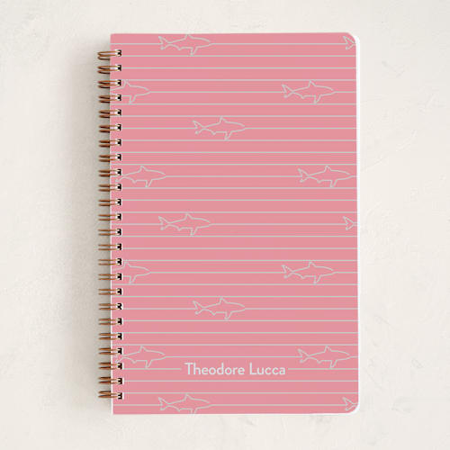 This is a flamingo journals with standard by Ro Pacifico called shark stripe printing on premium cover stock in notebook