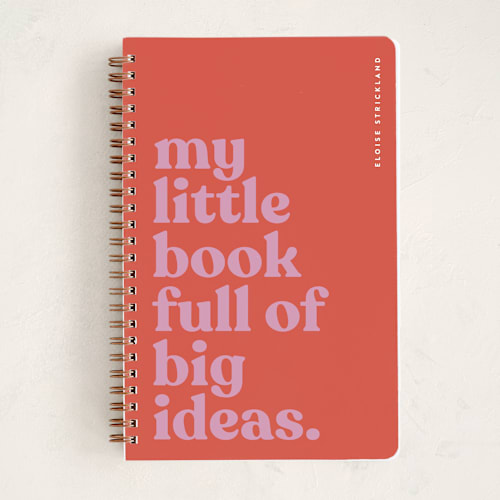 This is a strawberry journals with standard by Jessica Corliss called big idea book printing on premium cover stock in notebook