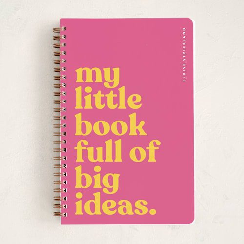 This is a lemon drop journals with standard by Jessica Corliss called big idea book printing on premium cover stock in notebook