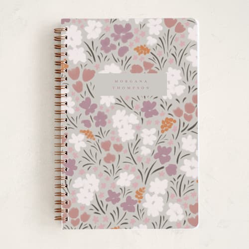 This is a amethyst journals with standard by Ashlee Townsend called dancing meadow printing on premium cover stock in notebook