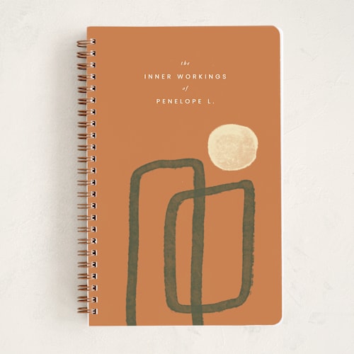 This is a pumpkin journals with standard by Adelyn T. called inner workings printing on premium cover stock in notebook
