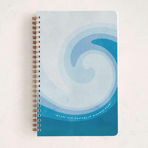This is a azure journals with standard by Creo Study called waverly printing on premium cover stock in notebook